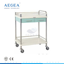 AG-MT030 approved hospital ABS service clinical trolley stainless steel cart